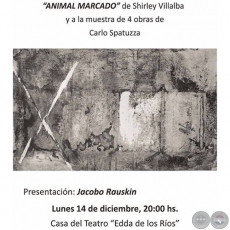 Presentación de libro de SHIRLEY VILLALBA y muestra de grabados de CARLO SPATUZZA - Lunes 14 de diciembre de 2015